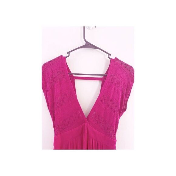 Topin Fuchsia Pink Plunge Neck Cocktail Dress S - Picture 3 of 4